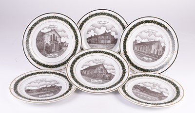 Lot 104 - A set of six Canterbury Collection cabinet plates