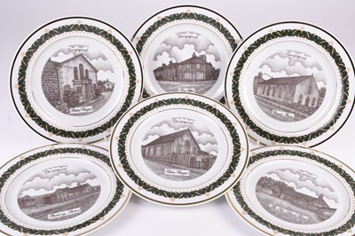 Lot 104 - A set of six Canterbury Collection cabinet plates