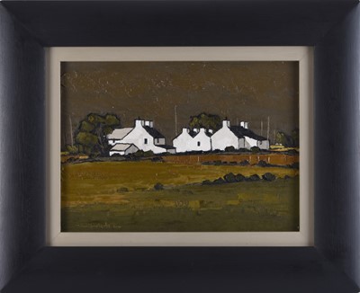 Lot 14 - Wilf Roberts (Welsh 1941-2016) Tai yng Ngharmel / Houses at Carmel