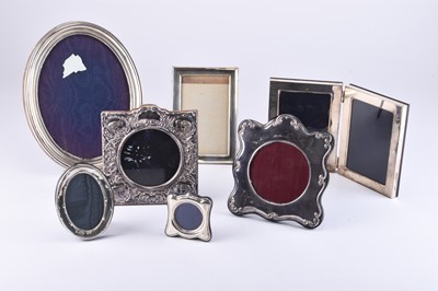 Lot 68 - A collection of seven silver mounted photograph frames