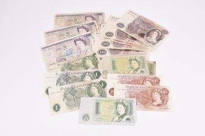 Lot 245 - A collection of eighteen UK banknotes comprising
