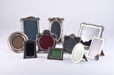 Lot 46 - A collection of ten silver mounted photograph frames