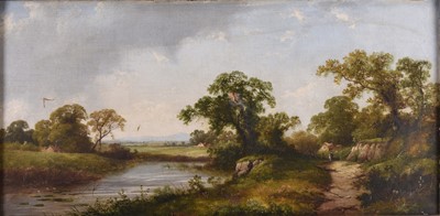 Lot 168 - Thomas Stanley Barber (act. 1891-1899) Rural Riverside Landscape