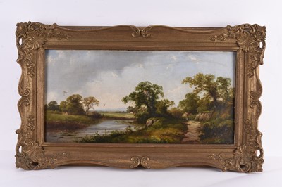 Lot 168 - Thomas Stanley Barber (act. 1891-1899) Rural Riverside Landscape