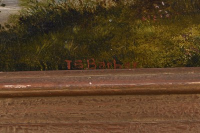 Lot 168 - Thomas Stanley Barber (act. 1891-1899) Rural Riverside Landscape