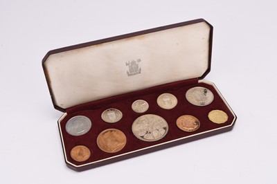Lot 257 - Elizabeth II proof Coronation set - crown to farthing