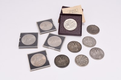 Lot 260 - A small collection of crowns - Victoria to Elizabeth II