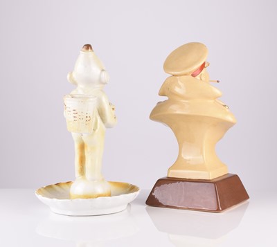Lot 105 - Wilkinson Chairman tobacco ashtray and a Royal Doulton Army Club Cigarettes bust