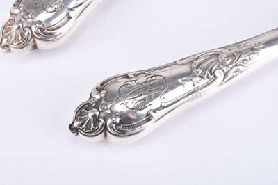 Lot 19 - A Russian silver serving set