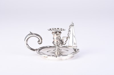 Lot 66 - A Victorian silver chamberstick