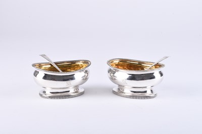 Lot 12 - A pair of George III silver salts