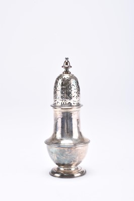 Lot 38 - A George I silver sugar caster