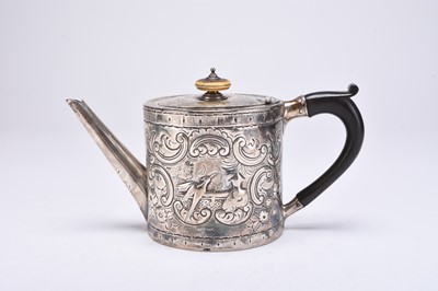 Lot 57 - A George III silver teapot