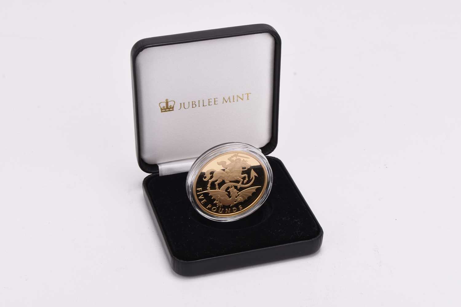 274 - Jubilee Mint - Tristan Da Cunha, 22ct gold proof "St George and the Dragon" £5 coin