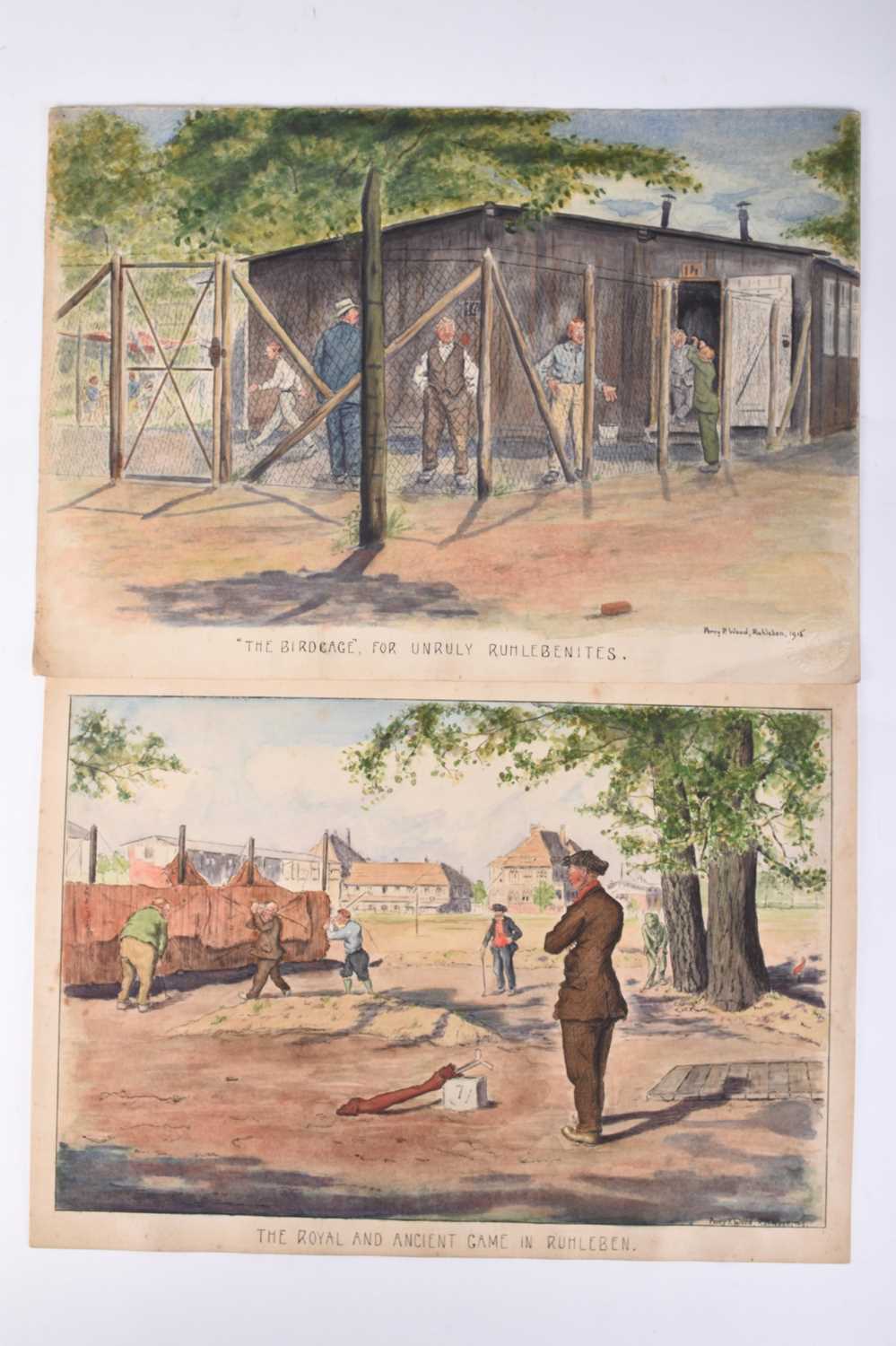 Lot 108 - Prisoner of War Art - Percy P. Wood, Ruhleben interment camp in Germany, circa 1915-17