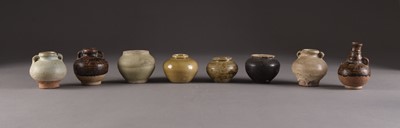 Lot 82 - A group of eight Chinese pottery jarlets, Song to Yuan Dynasty
