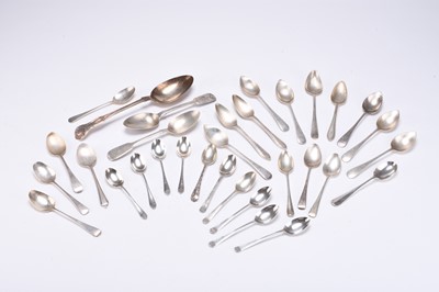 Lot 34 - A collection of silver spoons