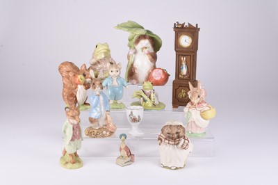 Lot 13 - A collection of large Beatrix Potter models including three limited edition Beswick
