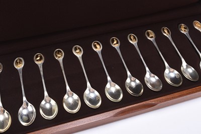 Lot 114 - A cased set of commemorative silver spoons for The Royal Society for the Protection of Birds