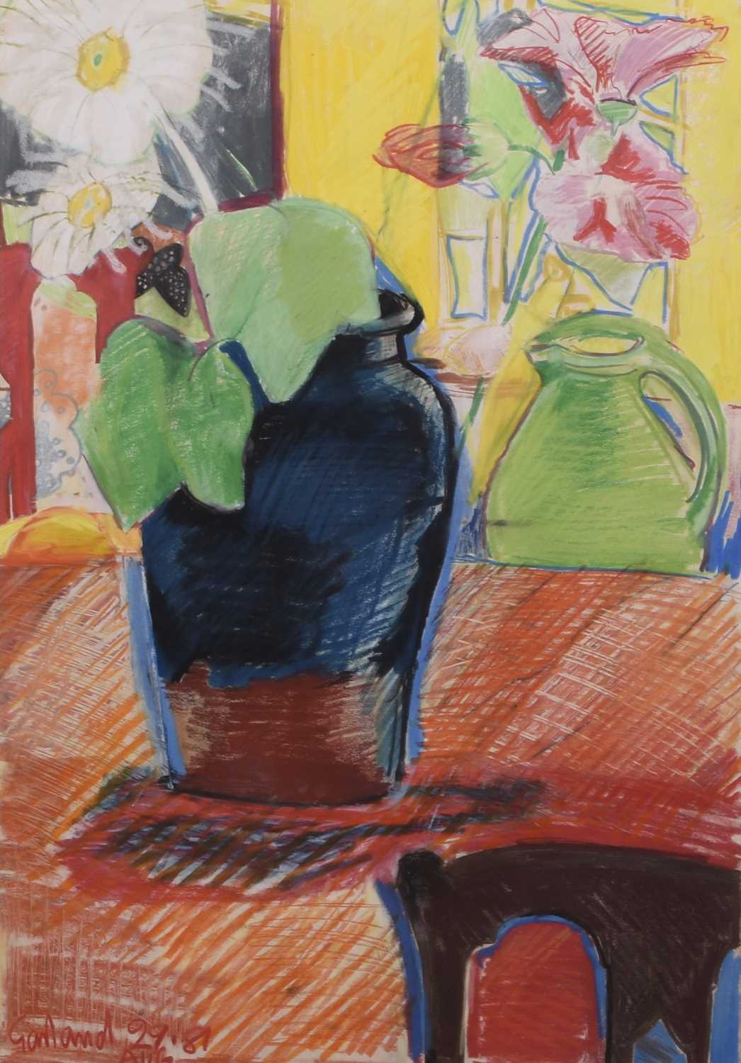 Lot 418 - David Garland (b.1941), Still life with Petunias and Daisies