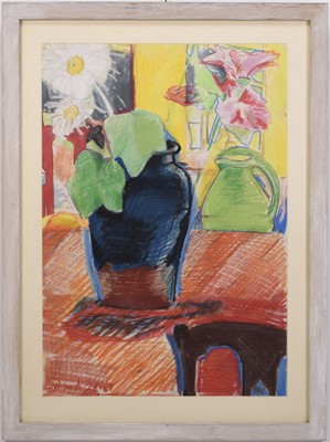 Lot 418 - David Garland (b.1941), Still life with Petunias and Daisies