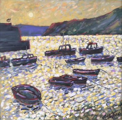 Lot 63 - Paul Stephens (b.1957) Fishermans Boats in Harbour