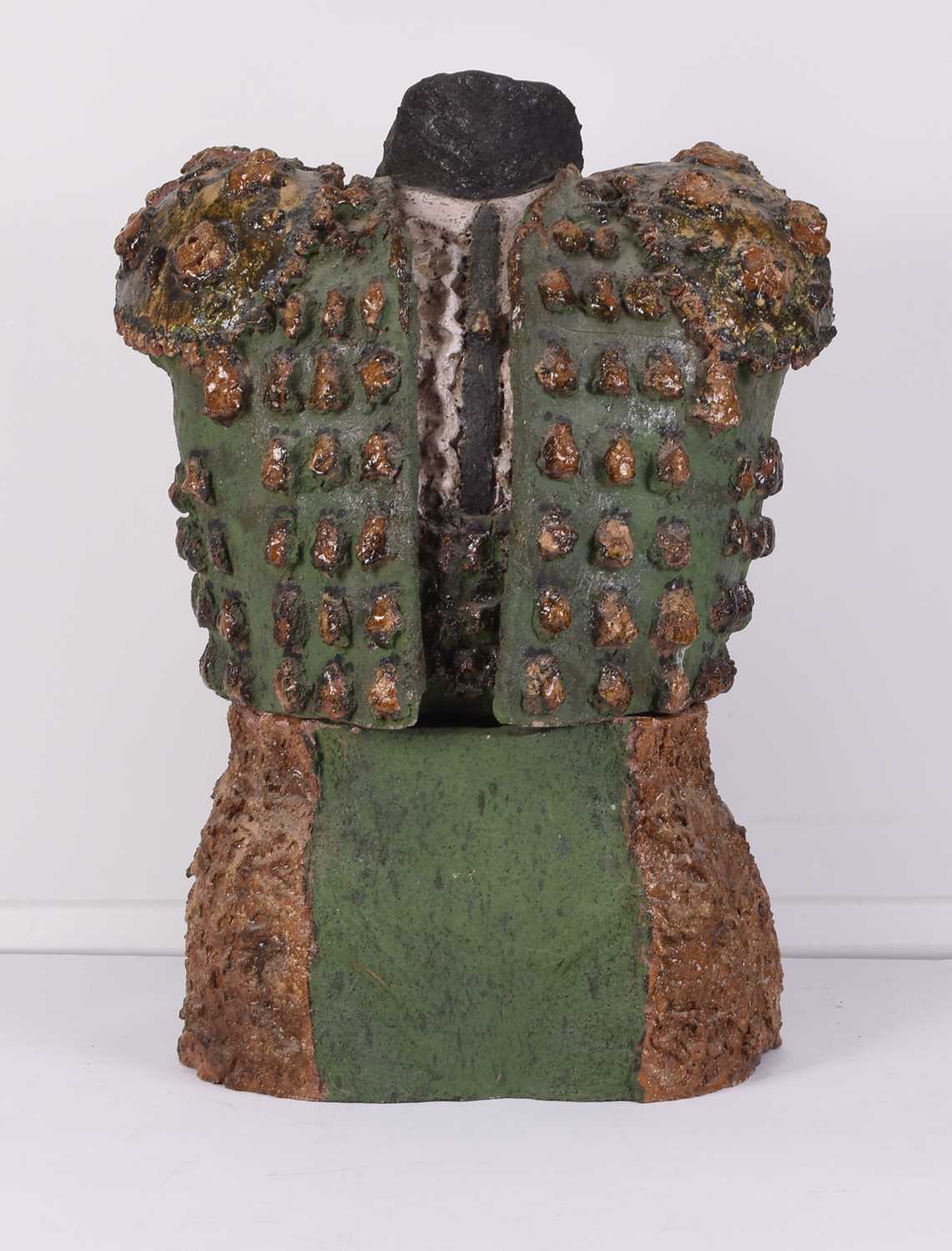Lot 110 - A Spanish tin glazed toreador torso