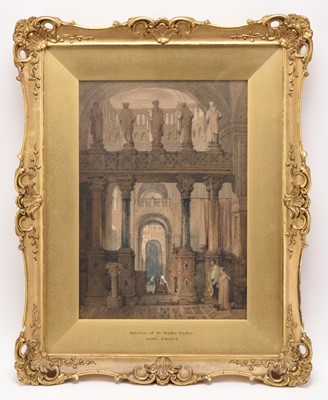 Lot 10 - Samuel Prout (1783-1852) Interior of St Marks, Venice