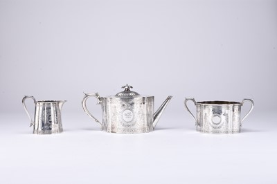 Lot 118 - A Victorian matched three piece silver tea service