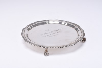 Lot 64 - A silver waiter