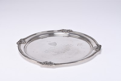 Lot 40 - A silver salver