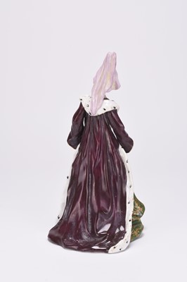 Lot 14 - A Dressel Kister & Cie porcelain figure of a medieval lady, circa 1900-20