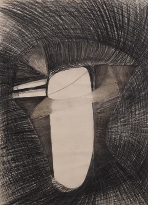 Lot 80 - Margaret Lovell (British b.1939) Drawing from Inside the Helmet