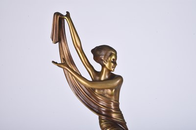 Lot 106 - Josef Lorenzl (Austrian, 1892-1950) Art deco gilt bronze figure of a dancer