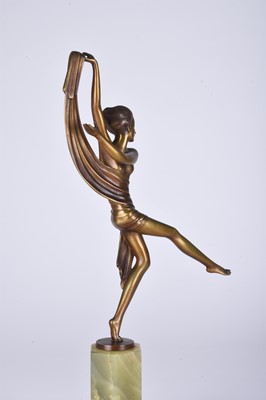 Lot 106 - Josef Lorenzl (Austrian, 1892-1950) Art deco gilt bronze figure of a dancer