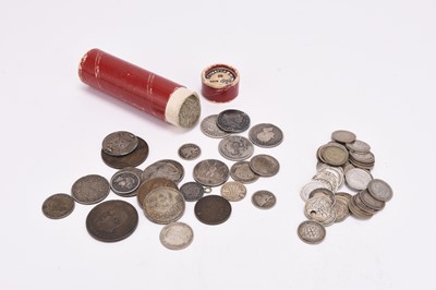 Lot 286 - A small assortment of UK and foreign silver, cupro-nickel and bronze coinage