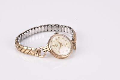 Lot 137 - Two lady's 9ct gold bracelet watches and a 9ct gold brooch