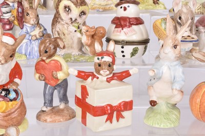 Lot 8 - Royal Doulton Bunnykins and Brambly Hedge with Royal Albert Beatrix Potter figures