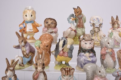 Lot 7 - A collection of thirty Beatrix Potter figures, primarily Royal Albert