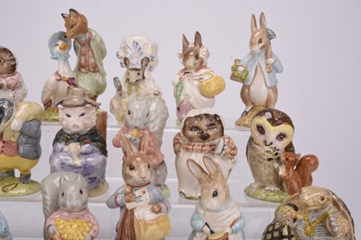 Lot 7 - A collection of thirty Beatrix Potter figures, primarily Royal Albert