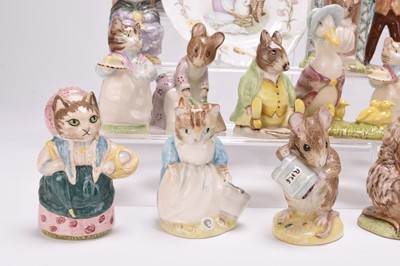 Lot 5 - A group of Beswick and Royal Albert Beatrix Potter figures, with book and bookplate and other items