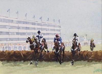 Lot 19 - Rex Swallow (20th Century) Three Racing Paintings