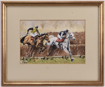 Lot 19 - Rex Swallow (20th Century) Three Racing Paintings