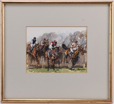 Lot 19 - Rex Swallow (20th Century) Three Racing Paintings
