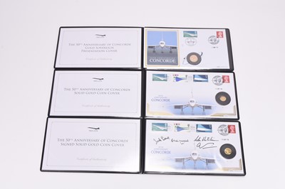 Lot 276 - The 50th Anniversary of Concorde, gold sovereign presentation cover