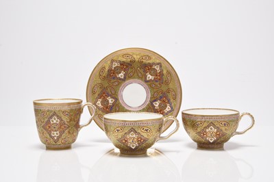 Lot 123 - A Coalport 'Cashmere' / 'Kashmir' group, late 19th/early 20th century