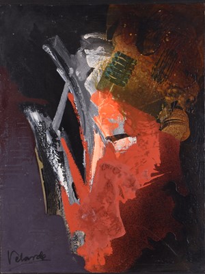 Lot 57 - Marthe Velle (Belgian 1909-1994) and Velarde (20th Century), Two Abstracts