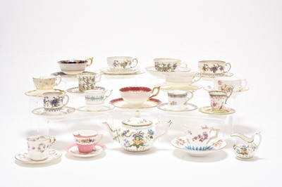 Lot 130 - An assembled group of Coalport tea, coffee and chocolate wares