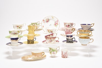 Lot 131 - An assembled group of Coalport tea and coffee wares, late 19th century onwards