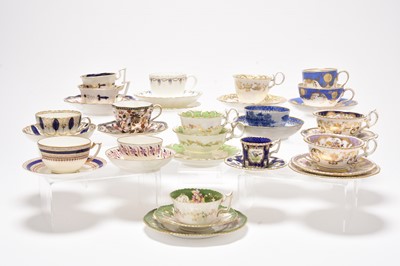 Lot 132 - A collection of Coalport teacups, saucers and trios